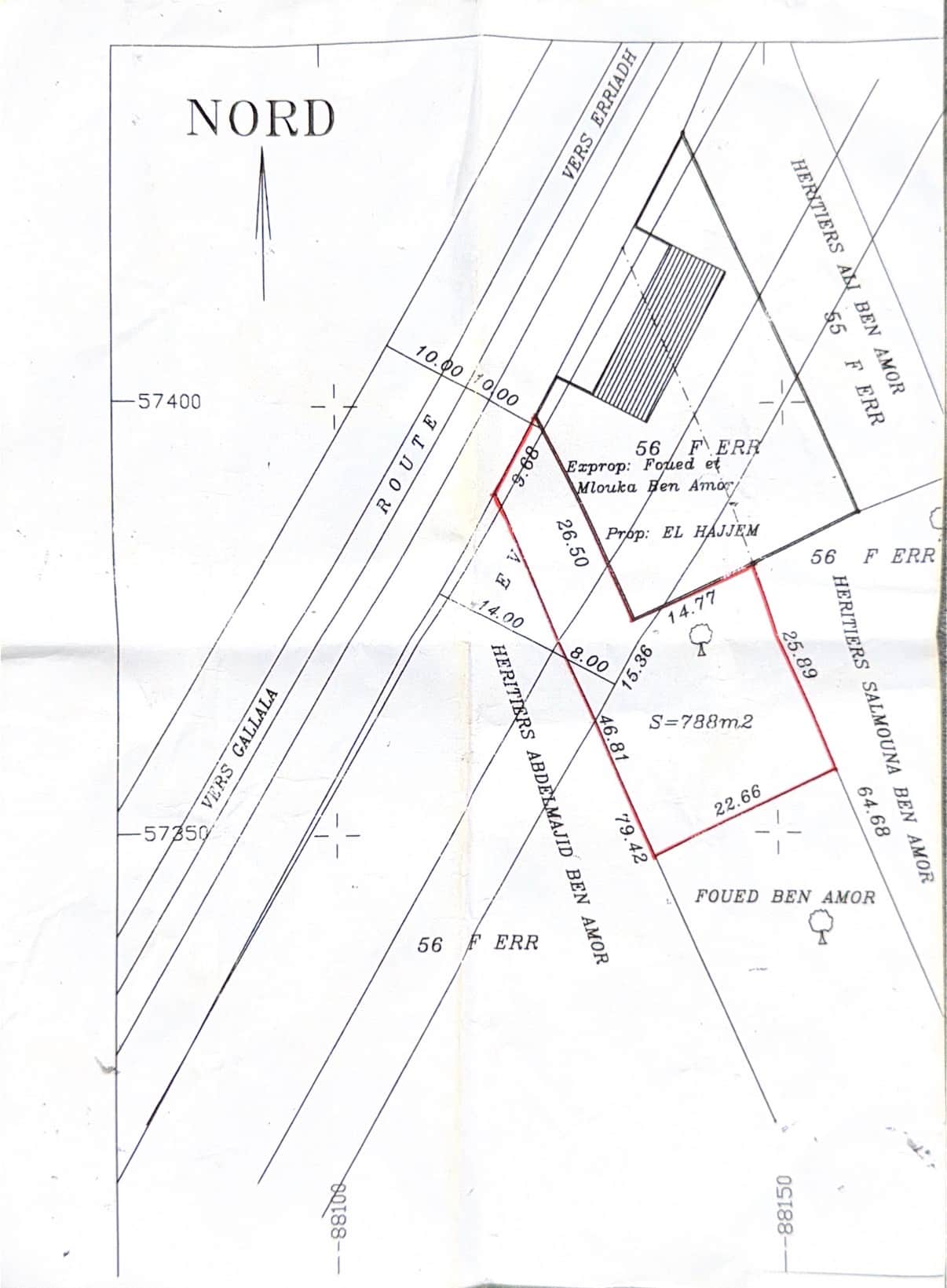Terrain de 788 avec appartement avec appartement — vue extérieure à Erriadh, Djerba