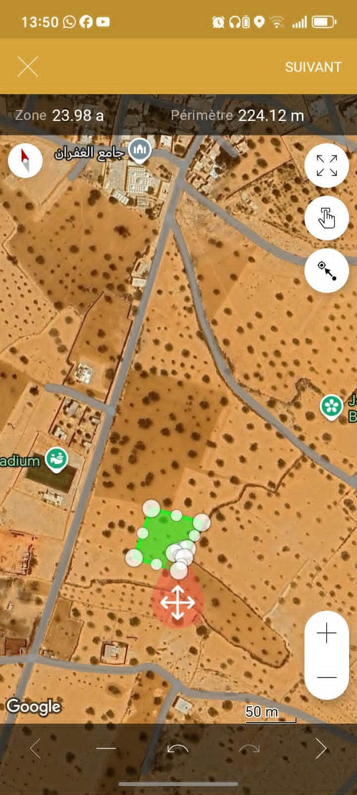 Terrain 2800 m à mahboubine — Midoun, Djerba