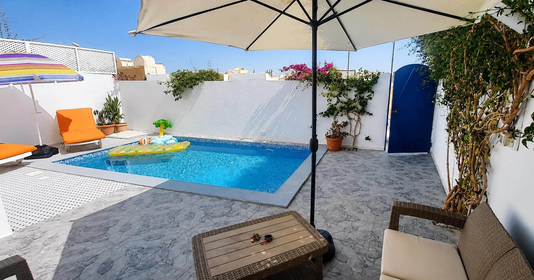 Villa de rêve — vue extérieure à Midoun, Djerba