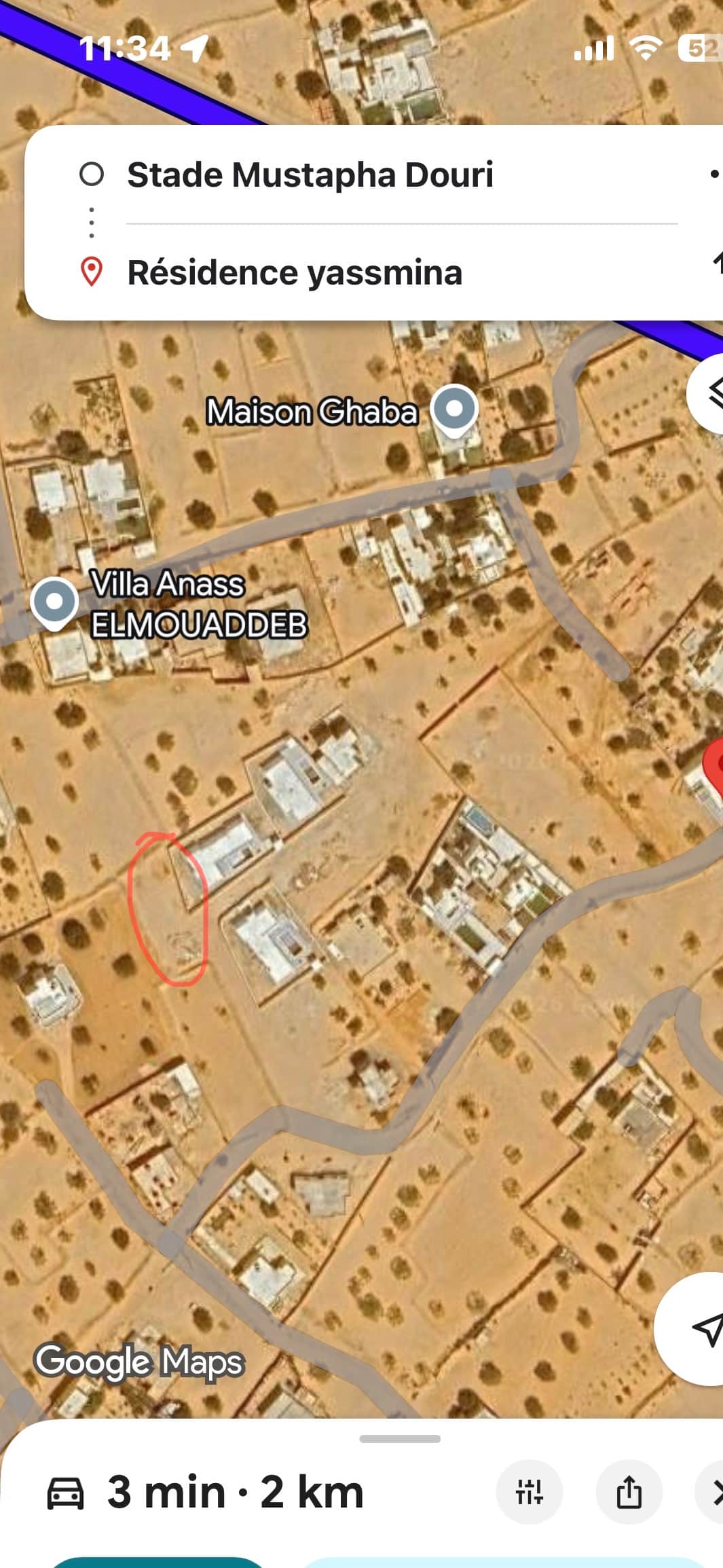 Terrain bien situé — vue extérieure à Midoun, Djerba